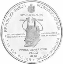 Serbie G&eacute;n&eacute;rateur d\'Ozone - Nikola Tesla - 1 once argent SERBIE 2022