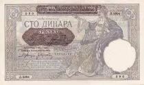 Serbien 100 Dinara -  Woman seated - Farmer - 1941 - AU+ - P.23