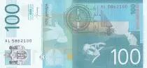 Serbien 100 Dinara - Nikola Tesla - 2013 - Serial AL - P.57b