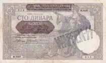 Serbien 100 Dinara - World War II propaganda banknote - 1941