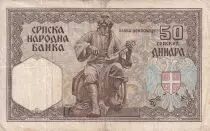 Serbien 50 Dinara - Coat of arms - 1941 - Serial K.0078 - P.26