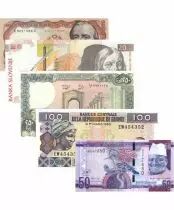 S&eacute;rie de 5 billets du Monde - Lot n&deg;4