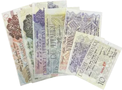 S�rie de 7 billets Lituanie - Jeux Olympiques - 1991