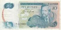Seychellen 10 Rupees - Pdt Mancham - Beach - 1976