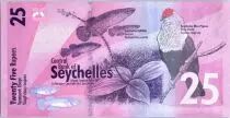 Seychellen New1.2016 25 Rupees, Seychelles Magpie Robin - 2016