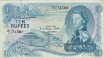 Seychelles 10 Rupees - Elisabeth II - Seychelles - 1968 - Série A/I