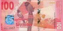 Seychelles 100 Rupees - Black Paradise Flycatcher - 2016 - Serial BK