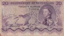 Seychelles 20 Rupees Elisabeth II - Oiseaux - Coquillages - 1968 - Série AI