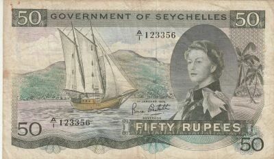 Seychelles 50 Rupees - Elizabeth II - Seychelles - 1972 - Series A/I
