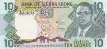 Sierra Leona 10 Leones - Joseph Saidu Momoh - Cow - 1988 - UNC - P.15