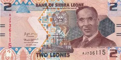 Sierra Leona 2 Leones - I.T.A. Wallace Johnson - 2022 - P.NEW