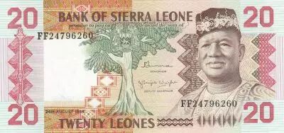 Sierra Leona 20 Leones - S. Stevens - 1984 - U8NC - P.14b