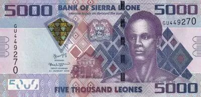 Sierra Leona 5000 Leones - Sengbe Pieh - Barrage - 2015 - P.32c