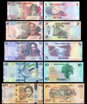 Sierra Leona Set of 5 banknotes of Sierra Leone - 1,2,5,10,20 Leones - 2022