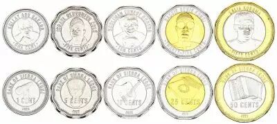 Sierra Leone 1,5,10,25,50 Cents S�rie de 5 Monnaies - 2022 - SPL