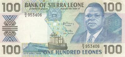 Sierra Leone 100 Leones - Joseph Saidu Momoh - 1988 - P.18