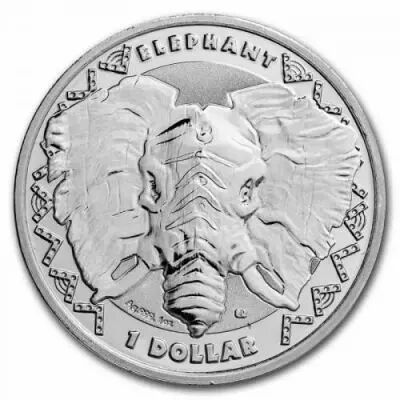 Sierra Leone Elephant (Big Five) - 1 SILVER ONCE 2023 - 1 Dollar