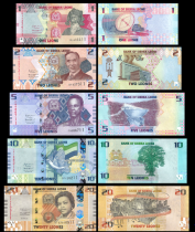Sierra Leone Set of 5 banknotes of Sierra Leone - 1,2,5,10,20 Leones - 2022