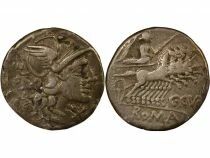 Silver Denarius, Gens Curiata - 142 BC