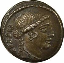 Silver Denarius, Gens Postumia - 48 BC