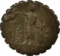 Silver Denarius Serratus, Gens Postumia - 81 BC