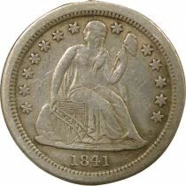 Silver Dime, Seated Liberty - 1841 O New Orleans
