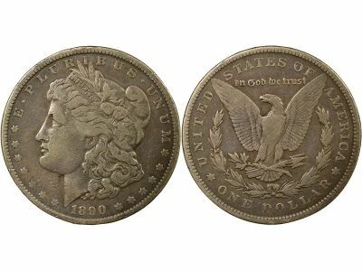 Silver Dollar, Morgan - 1890 Philadelphia