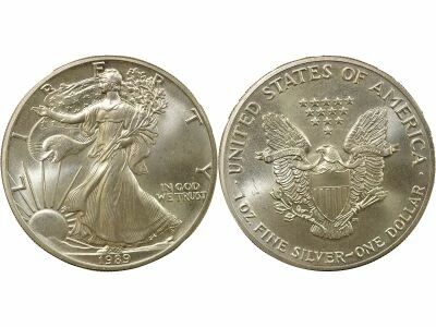 Silver Ounce, American Eagle - 1989 West Point / San Francisco