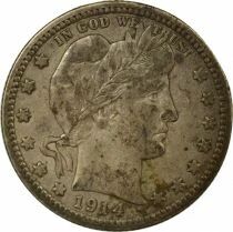 Silver Quarter, Barber - 1914 D Denver