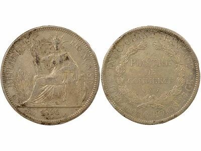 Silver Trading Piastre, Type 2 - 1896 A Paris