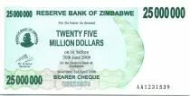 Simbabwe 25 Million de $, Monument