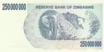 Simbabwe 250 Million de $ de $, Elephant, waterfall - 2008