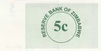 Simbabwe 5 Cents - Chiremba - Green - Face value - 2006
