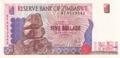 Simbabwe 5 Dollars - Chiremba -  1997