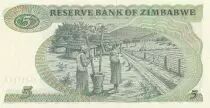 Simbabwe 5 Dollars - Chiremba, Zebra - Village scene - 1983 - UNC - P.2c
