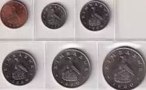 Simbabwe Set of 6 Coins - 1975