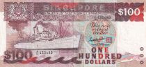 Singapore 100 Dollars - Ship - Planes - ND (1985) - P.23a