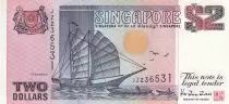 Singapore 2 Dollars - Tongkank - Chingay procession - ND (1992) - Serial JZ - P.28