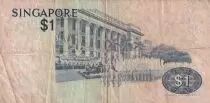 Singapour 1 Dollar Oiseau, vue de la ville - 1976 Série D.57