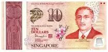 Singapour 10 Dollars, E.Y. bin Ishak - 50 ans de l\'ind&eacute;pendance - Language and Religion - Polymer - 2015