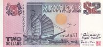 Singapour 2 Dollars - Tongkank - Procession de Chingay - ND (1992) - Série JZ - P.28