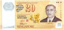 Singapour 20 Dollars E.Y. bin Ishak - 40 ans du CIA - 2007 Polymer
