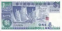 Singapur 1 Dollar - Boat - Satellite - ND (1987) - P.18a