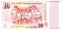 Singapur 10 Dollars, E.Y. bin Ishak - 50 years of Nation-Building - Language and Religion - Polymer - 2015