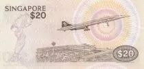 Singapur 20 Dollars Bird - Concorde - 1979