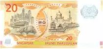 Singapur 20 Dollars E.Y. bin Ishak - 40 years of CIA - 2007 Polymer