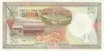 Siria 50 Pound Citadelle d&acute;Aleppo - Librairie Al-Assad et stade - 1998