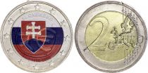 Slovakia 2 Euros - 10 years EMU - Colorised - 2009 - Bimetallic