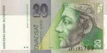 Slovakia 20 Korun - Prince Pribina - 1997 - Serial B - P.20c