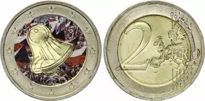 Slovaquie 2 Euros - R�volution de velours - Coloris�e - 2009